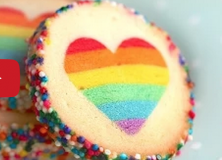 Herzkekse Regenbogen