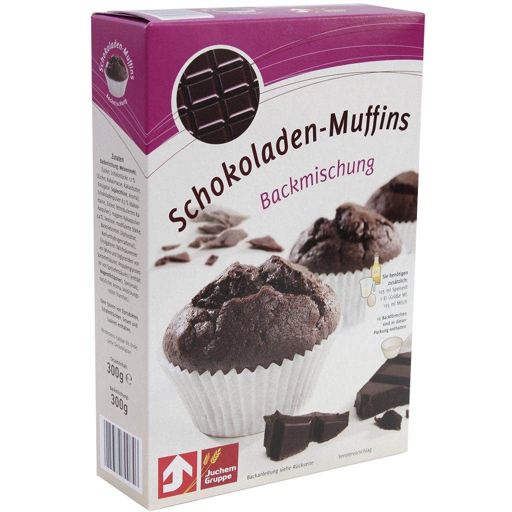 Backmischung für Schokoladen- Muffins - Die Backschwestern