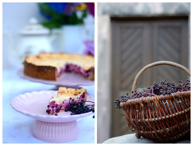 Holunderbeeren Cheesecake Elderberries 