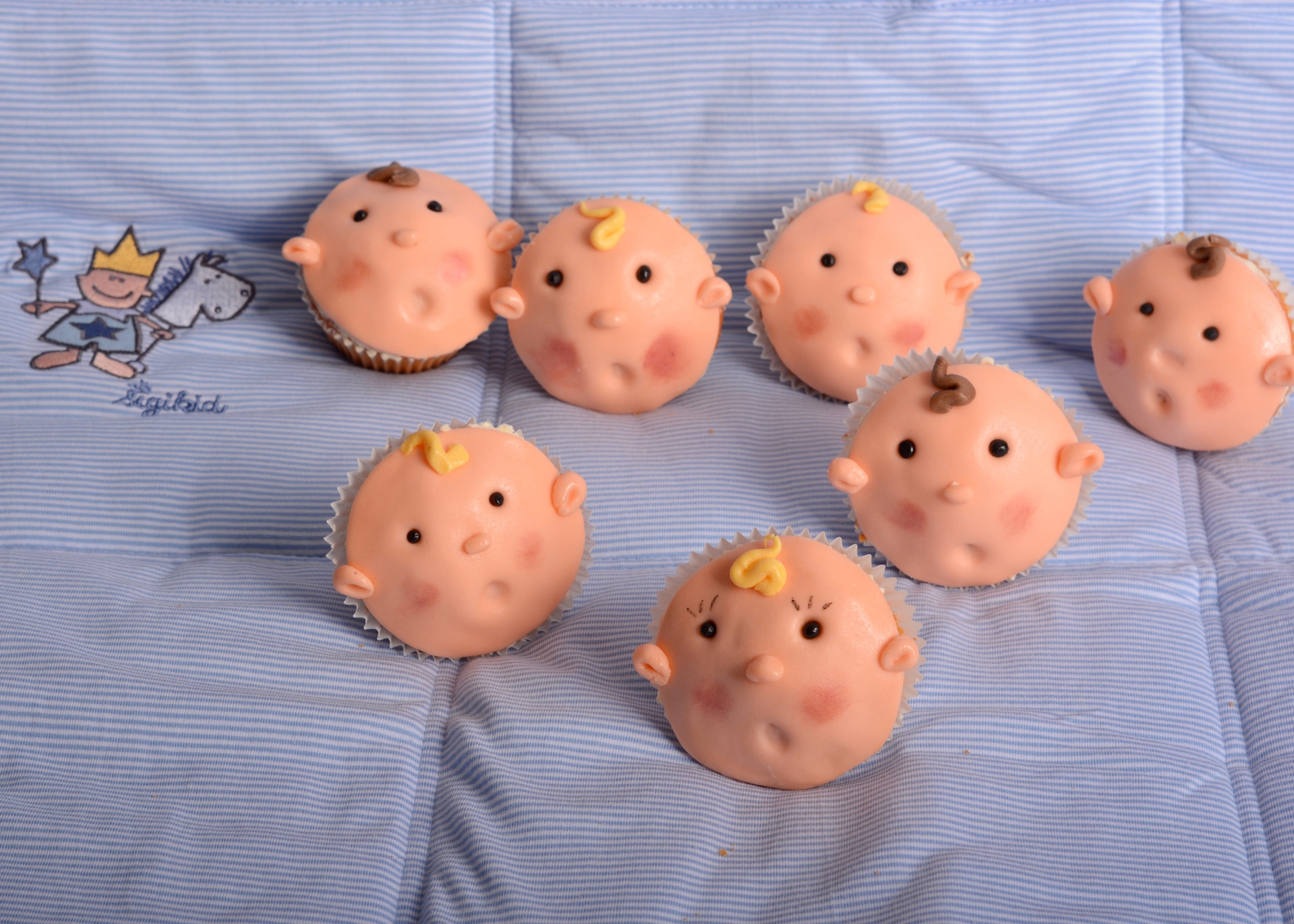 Baby-Shower Baby Cupcakes Junge Taufe