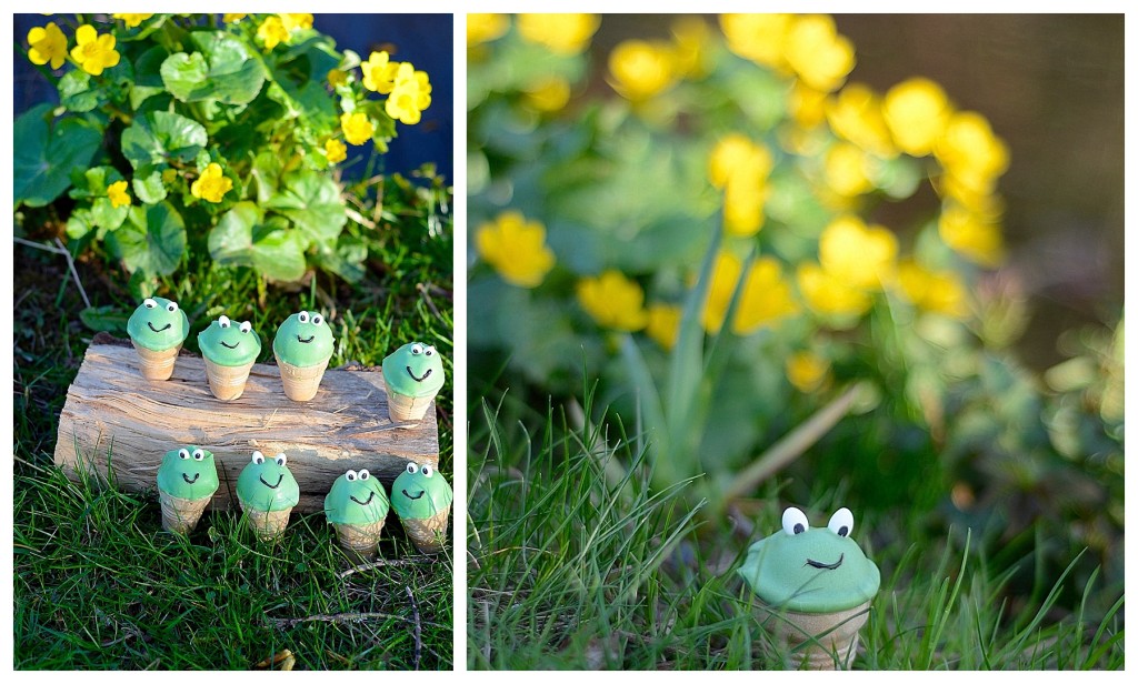Frosch Cakepops grün waffelbecher