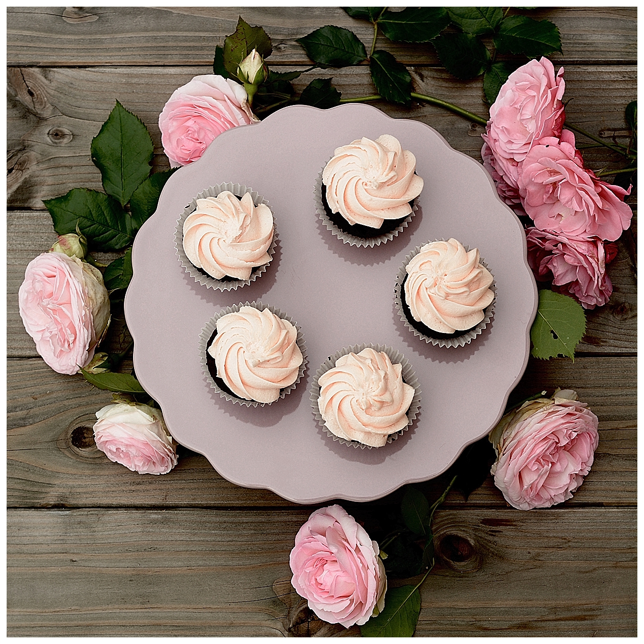 Rose Schokoladen Cupcakes