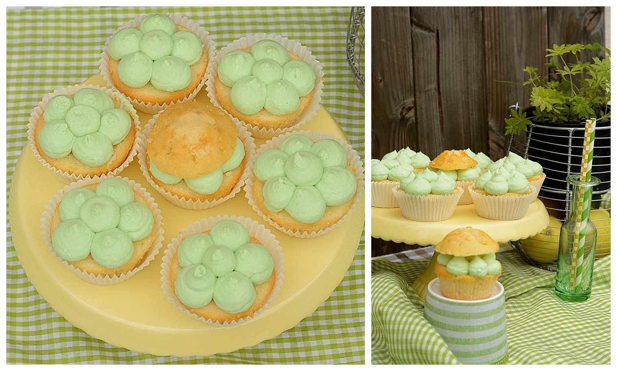 Waldmeister-Cupcakes Cupcakes Zitronen-Waldmeister-Cupcakes