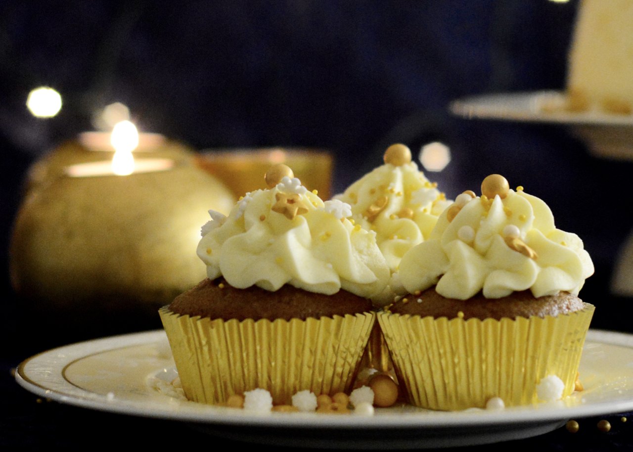 Weihnachtliche Cupcakes Silvester