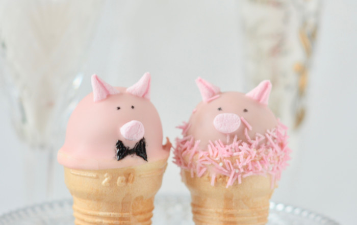 Cakepop Glücksschweinchen für die Silvesterparty