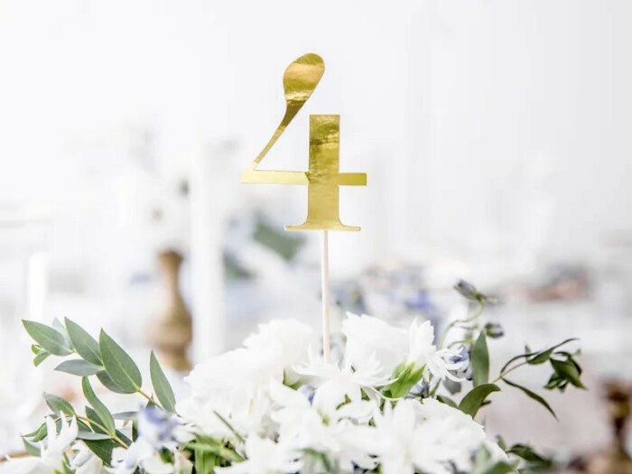 Cake Topper Nummern Gold 11 teilig X – Bild 3