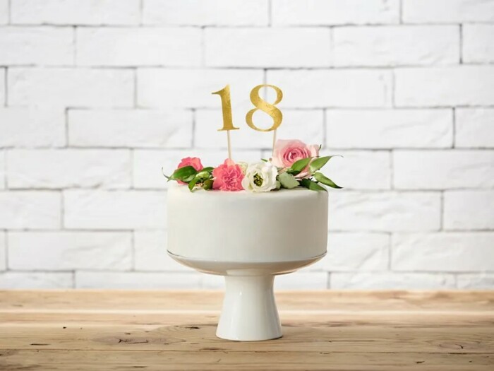 Cake Topper Nummern Gold 11 teilig X