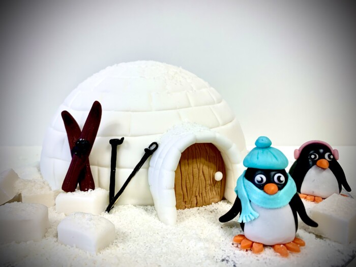 Basiskurs: Winter-Iglu-Torte mit modelliertem Pinguin – Bild 2