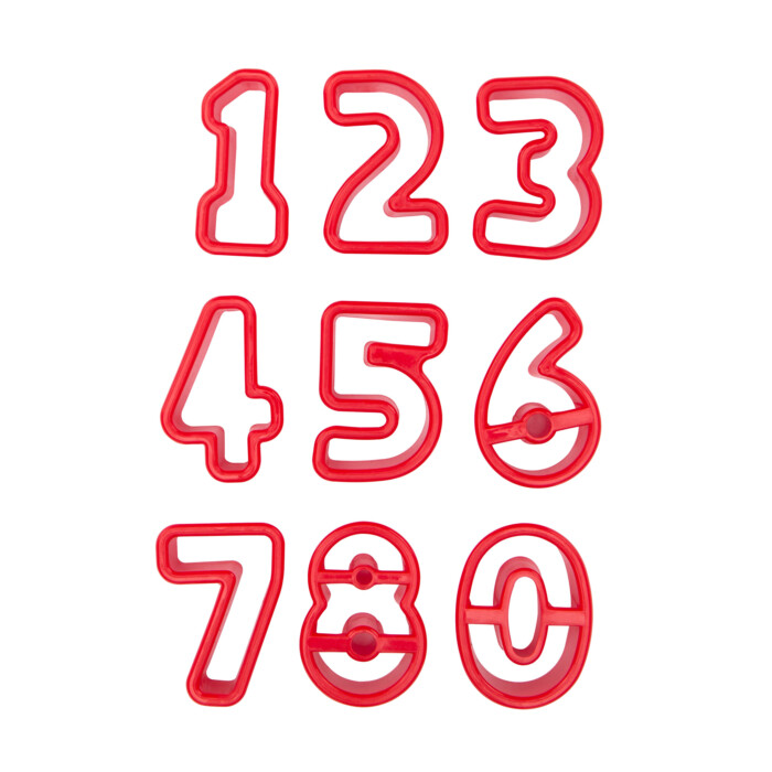 Ausstecher Zahlen-Set 3,5–4 cm, 9-teilig