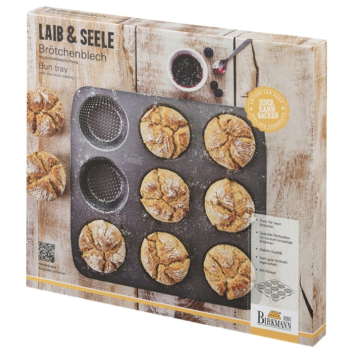Produktfoto: Brötchenblech für 9 Stück Laib & Seele