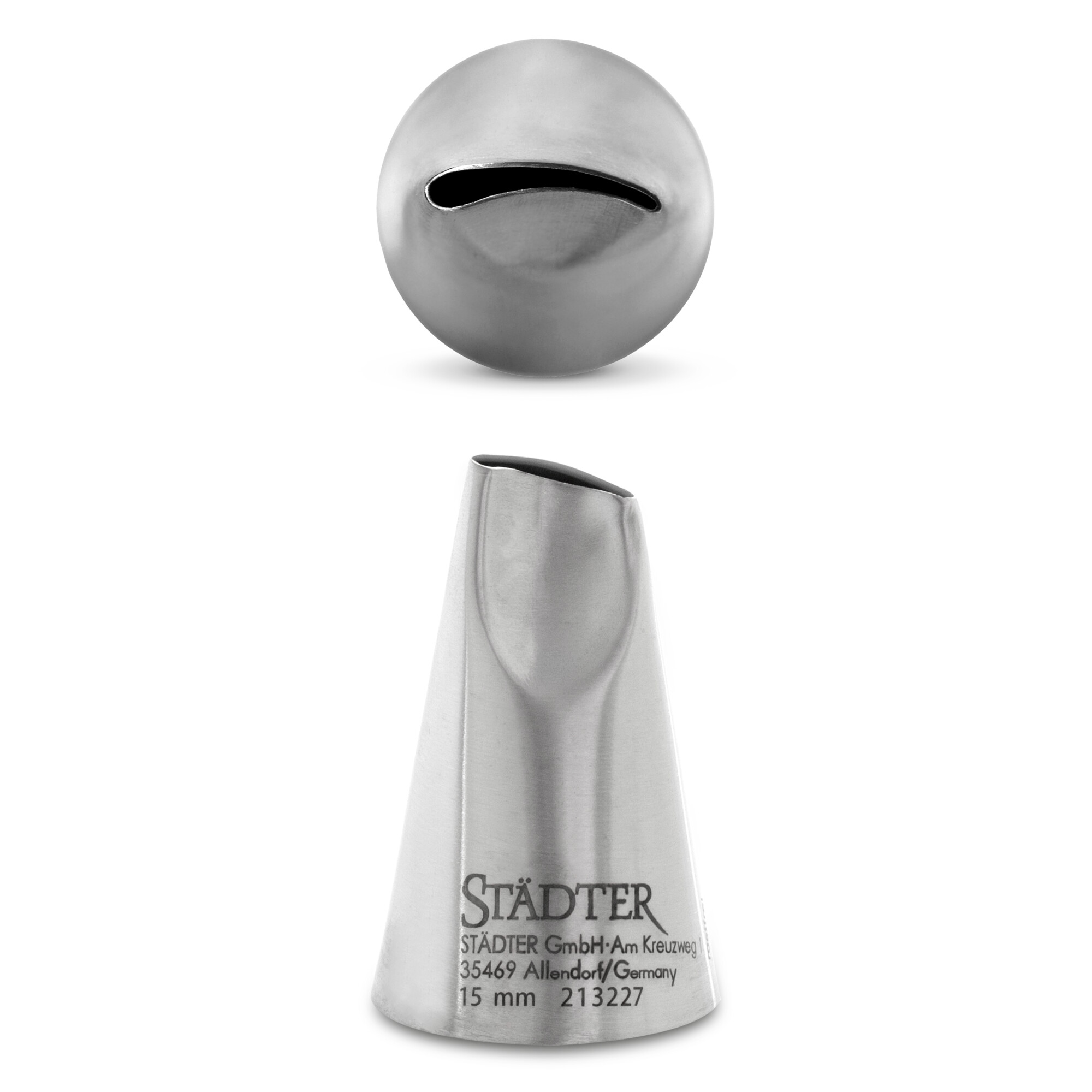 Rosentülle 15 mm gebogen