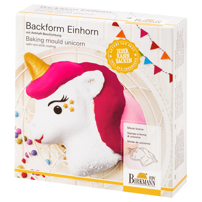 Motivbackform Einhorn 21 x 23cm mit Antihaftbeschichtung