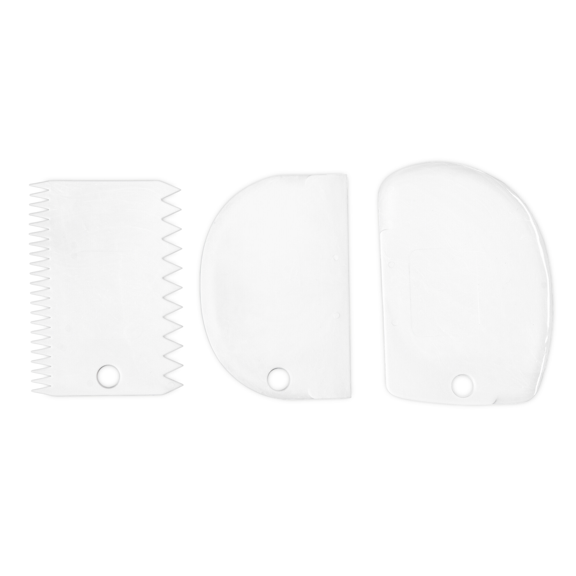 Teigschaber Set 3-teilig 11–12,5 cm Weiß