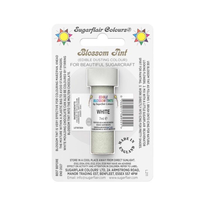 Sugarflair Dusting Colour WHITE, 7ml