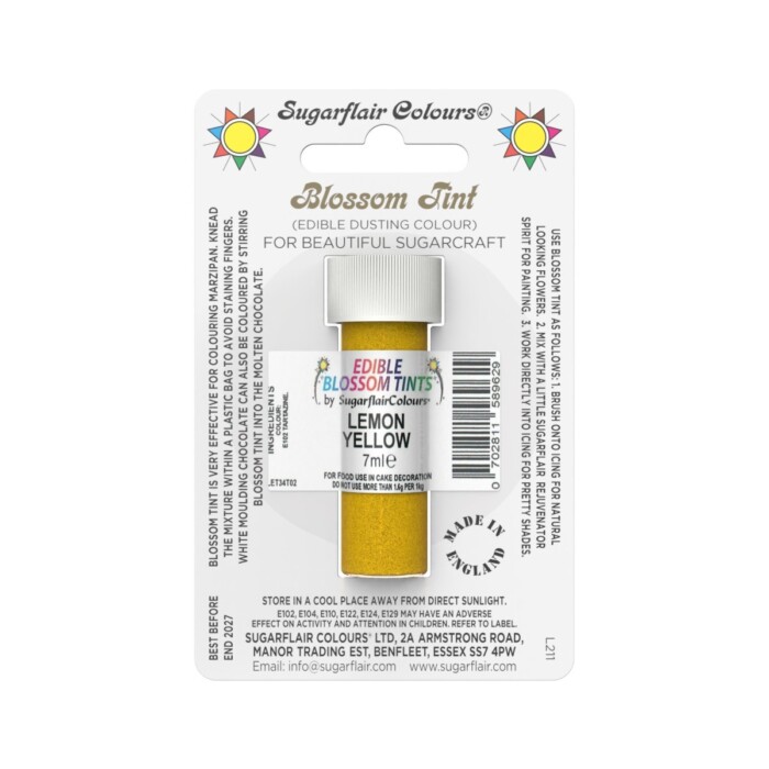 Sugarflair Dusting Colour LEMON YELLOW, 7ml