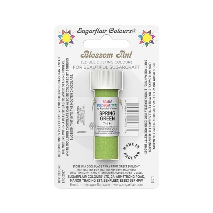 Sugarflair Dusting Colour SPRING GREEN, 7ml