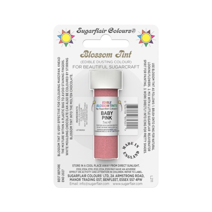 Sugarflair Blütenstaub Farben Baby Pink 7 ml