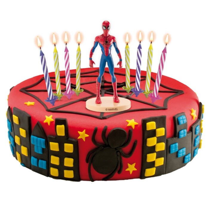 Cake Topper Spiderman & Kerzen – Bild 2