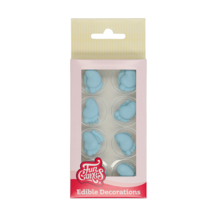 FunCakes Zucker Dekorationen Baby Füße Blau Set/16