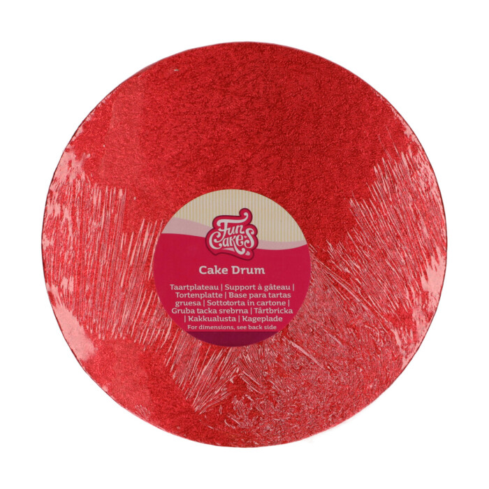 Cake Board Rund Ø25 cm -Rot- FC