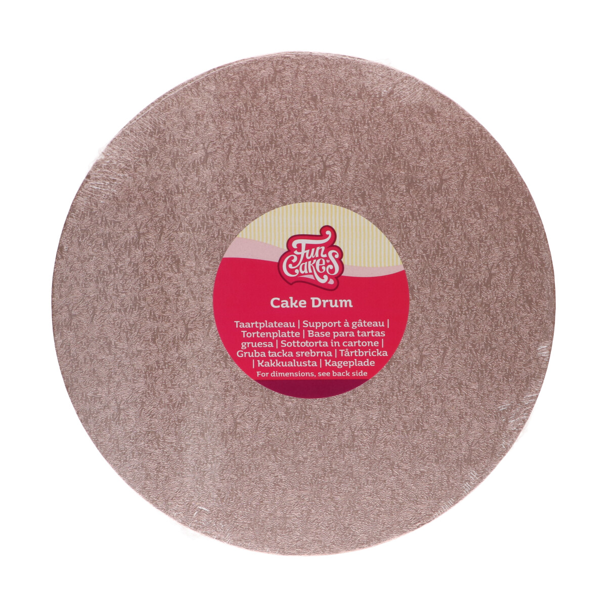 Cake Board Rund Ø25cm -Roségold- FC