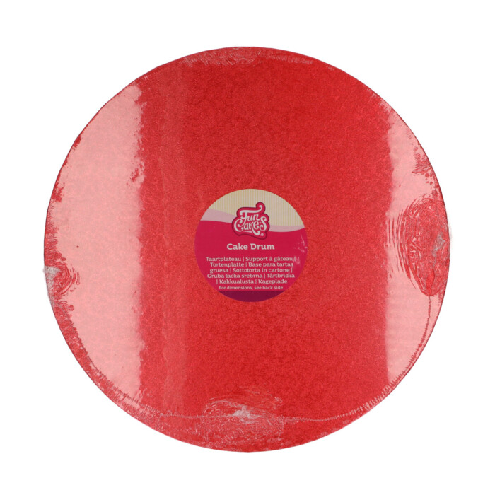 Cake Board rund Ø35,5 cm - Rot FC