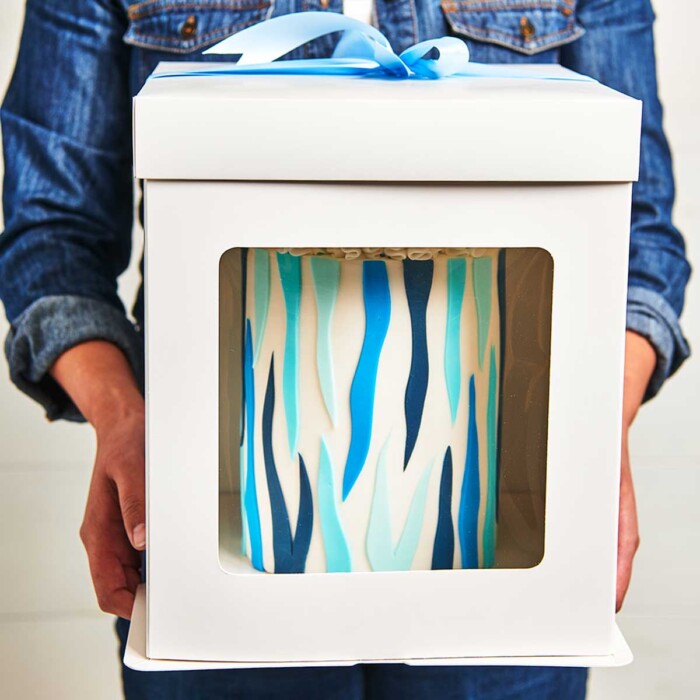 Tall Cake Box 30,4 x 30,4 x 34,5 cm - Weiß FC – Bild 2