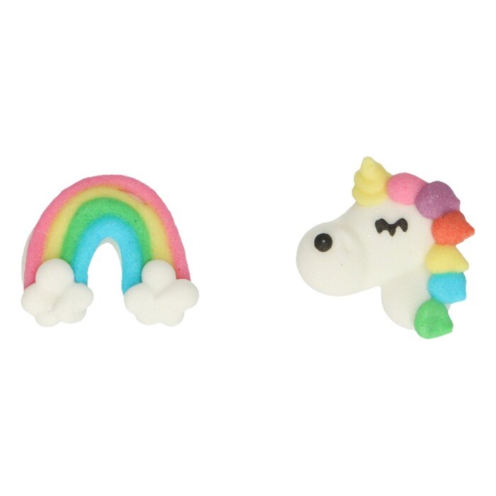 Zucker Dekorationen Einhorn & Regenbogen Set/12 FC – Bild 2