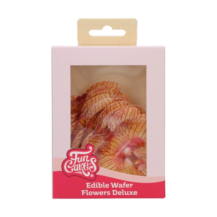 Essbare Papierblumen Deluxe Orchidee Goldbraun Mittel 10 St. FC