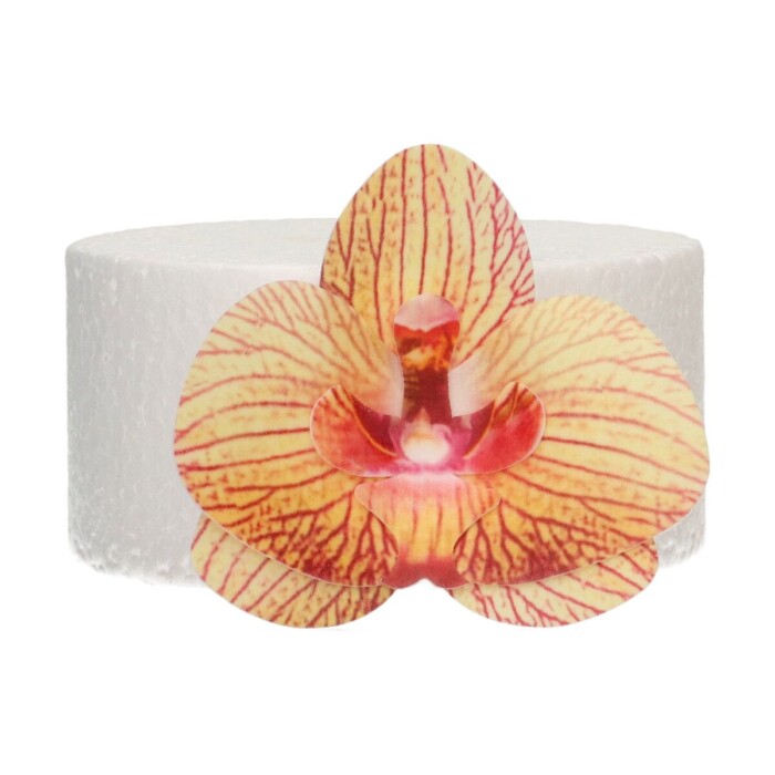 Essbare Papierblumen Deluxe Orchidee Goldbraun Mittel 10 St. FC – Bild 2