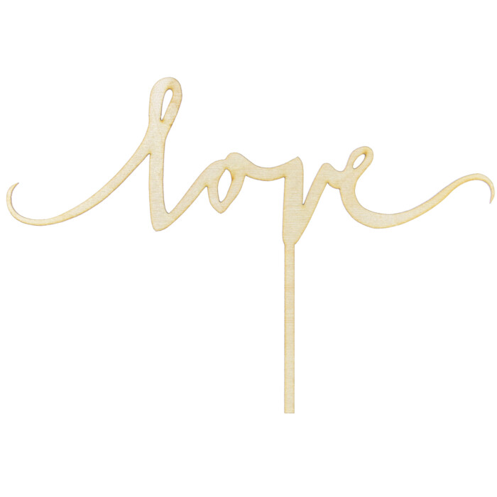 Cake Topper Love Holz – Bild 2