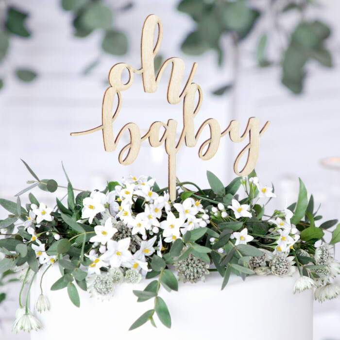 Cake Topper Oh Baby Holz – Bild 3