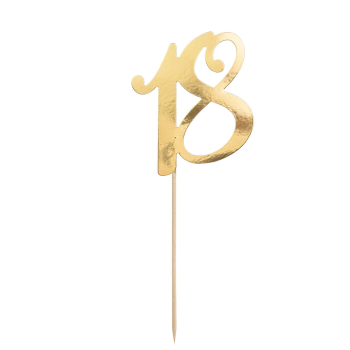 Cake Topper 18 Gold