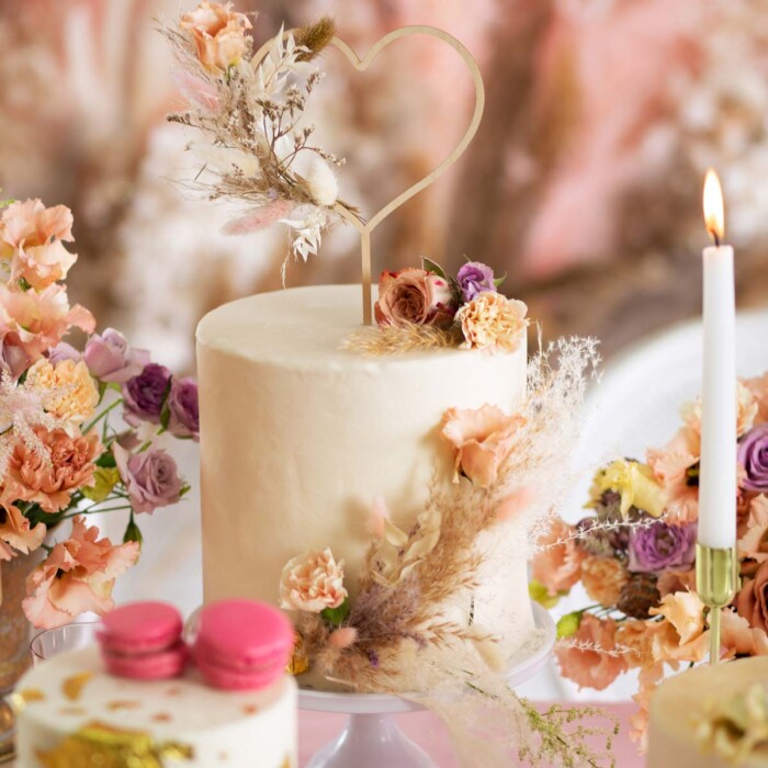 Cake Topper Herz 23 cm Holz – Bild 2