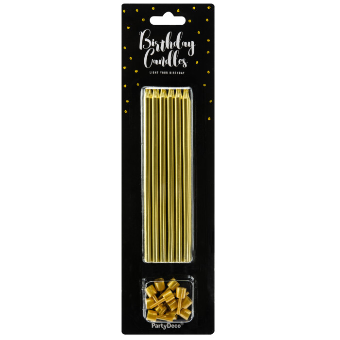 Kerzen Gold 12,5cm 12 Stück
