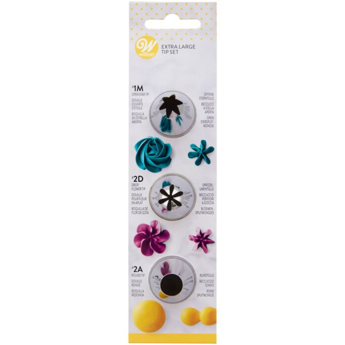 Wilton Decorating Tip Set Extra groß 1M, 2D, 2A