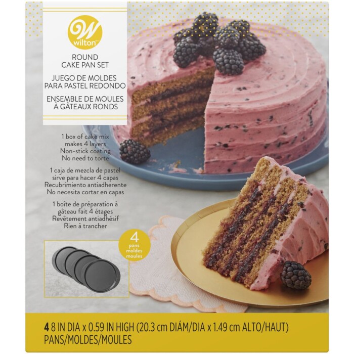 Cake Pan Easy Layers 20cm 4er Set Wilton