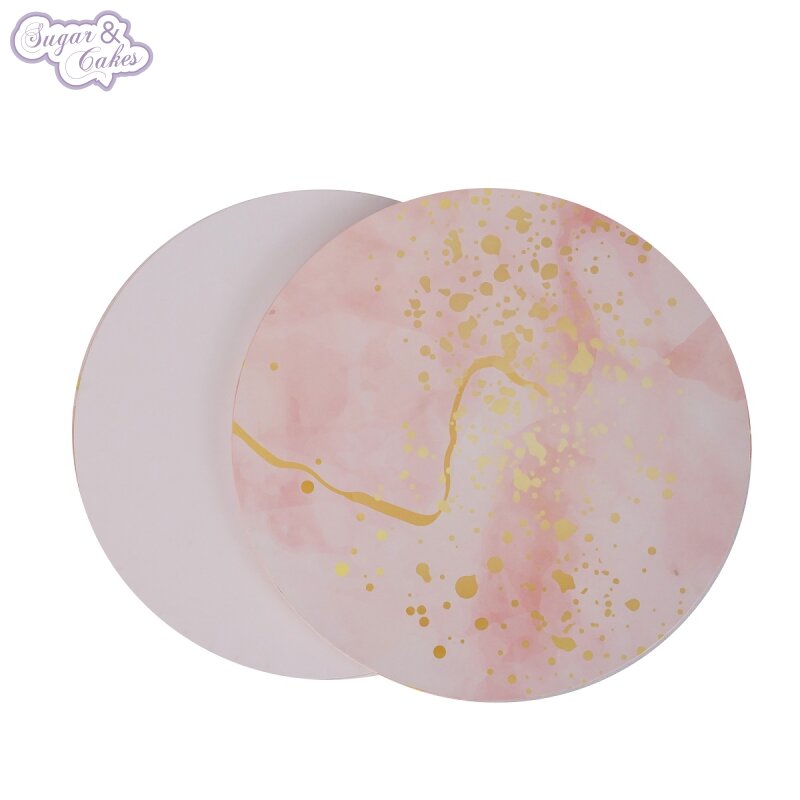 Cake Board rund 30,5cm Roségold marmoriert
