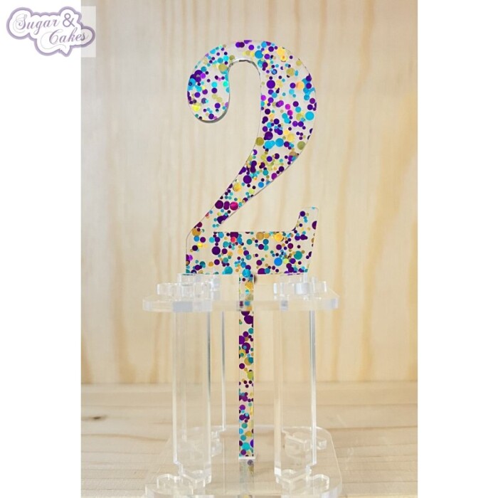 Cake Topper Acryl Konfetti 2