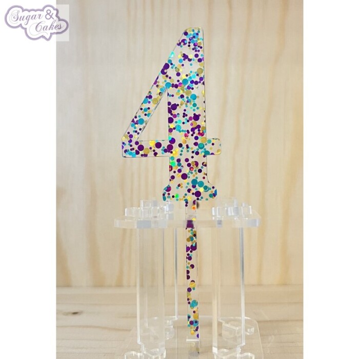 Cake Topper Acryl Konfetti 4