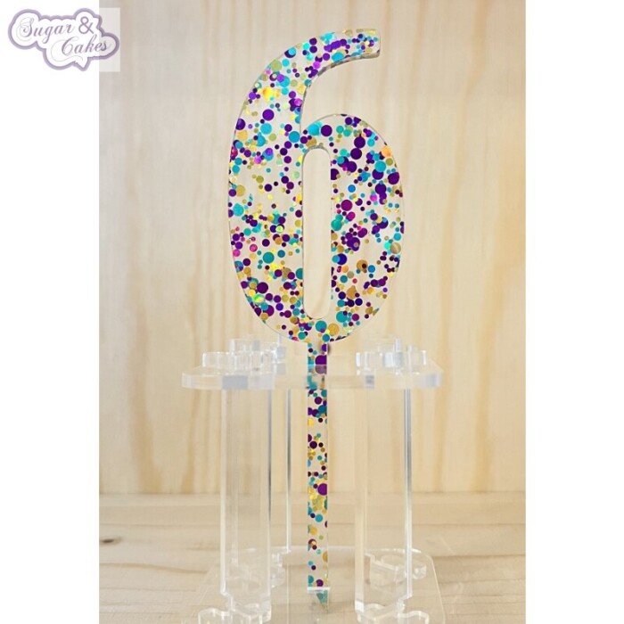 Cake Topper Acryl Konfetti 6