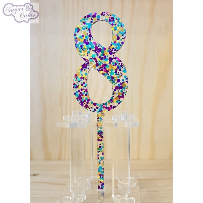 Cake Topper Acryl Konfetti 8
