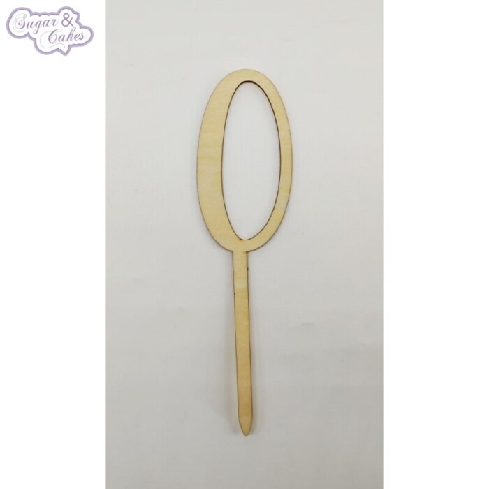 Cake Topper Holz "0"