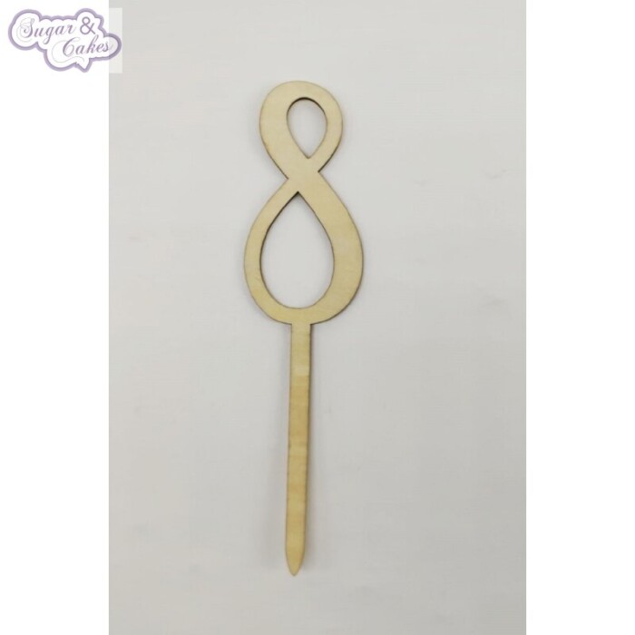 Cake Topper Holz "8"