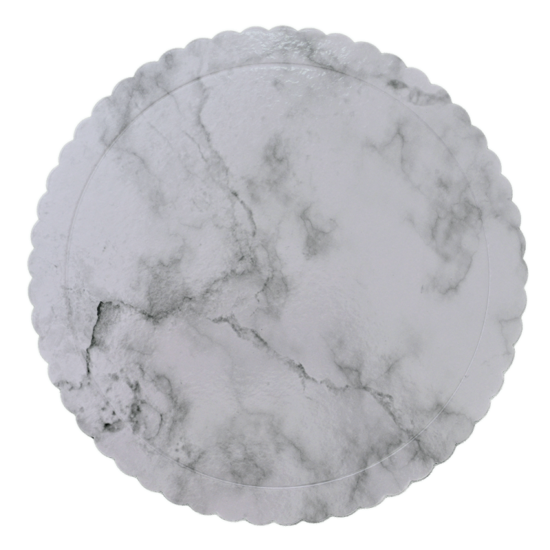 Cake Card rund 20cm marmoriert gewellt