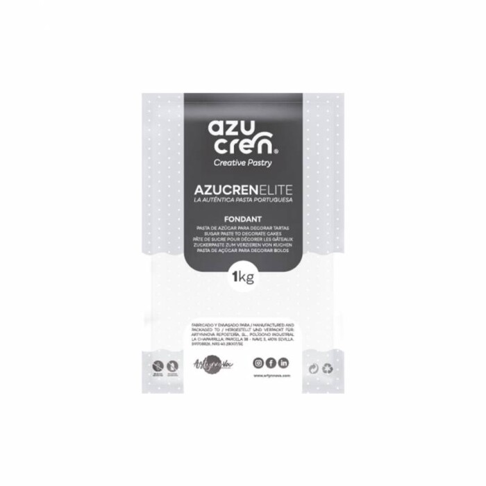 FONDANT "AZUCREN ELITE" WEISS 1KG (GLUTENFREI UND E171-FREI)