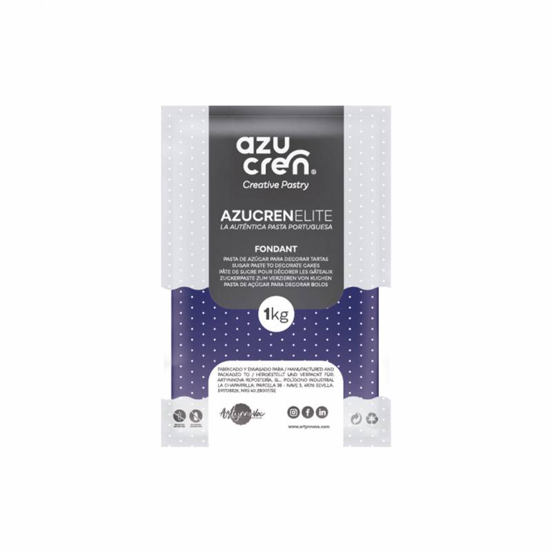 Produktfoto: FONDANT „AZUCREN ELITE“ MARINENBLAU 1KG (Glutenfrei)