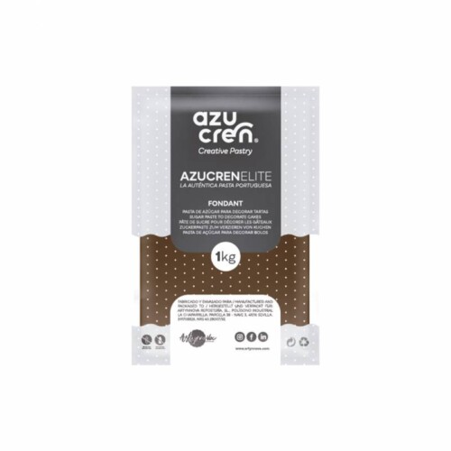 Produktfoto: FONDANT „AZUCREN ELITE“ BRAUN 1KG (Glutenfrei)