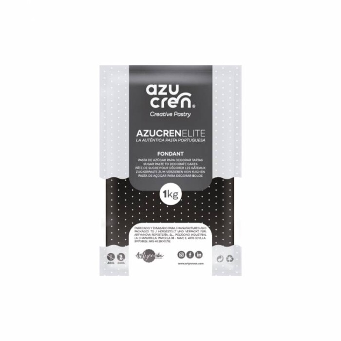 FONDANT "AZUCREN ELITE" SCHWARZ 1KG (Glutenfrei)