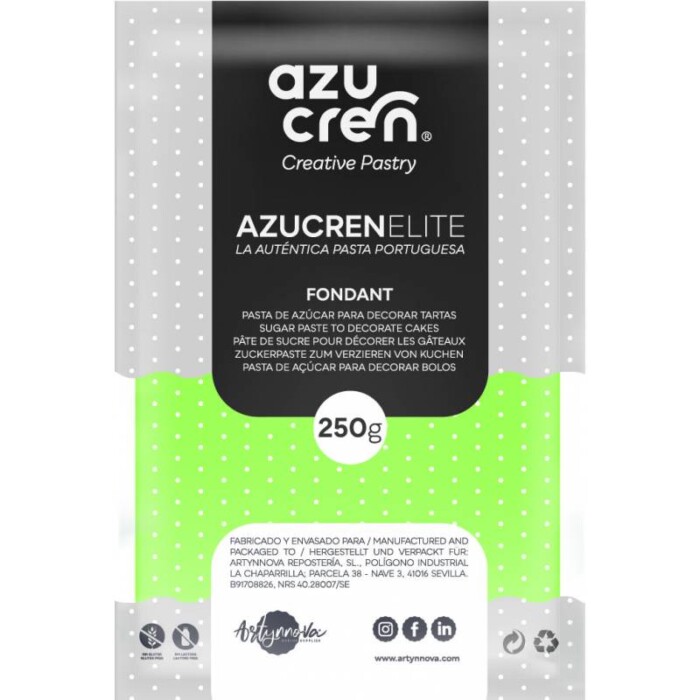 FONDANT "AZUCREN ELITE" SALATGRÜN 250 GR (Glutenfrei)
